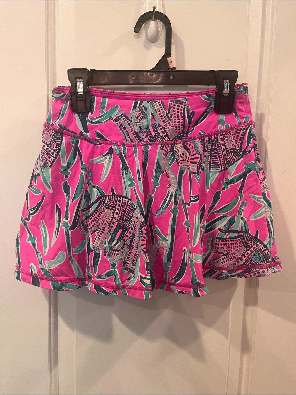 XXS Bright Pink Tropical Print Skort